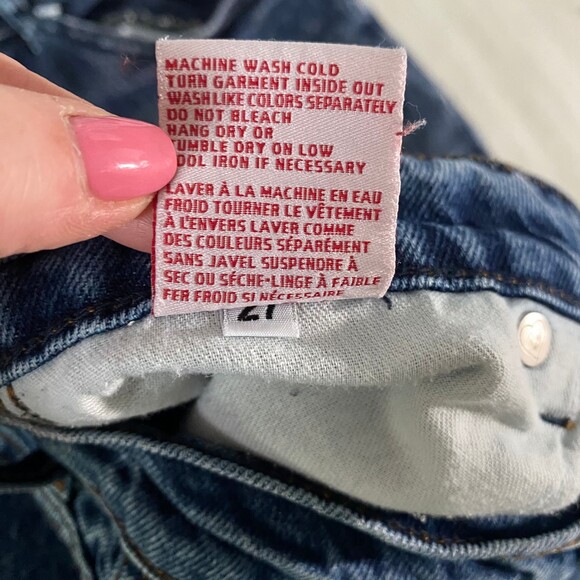 REVICE Button Fly Rigid Denim Straight Leg Jean 27 - Picture 6 of 8